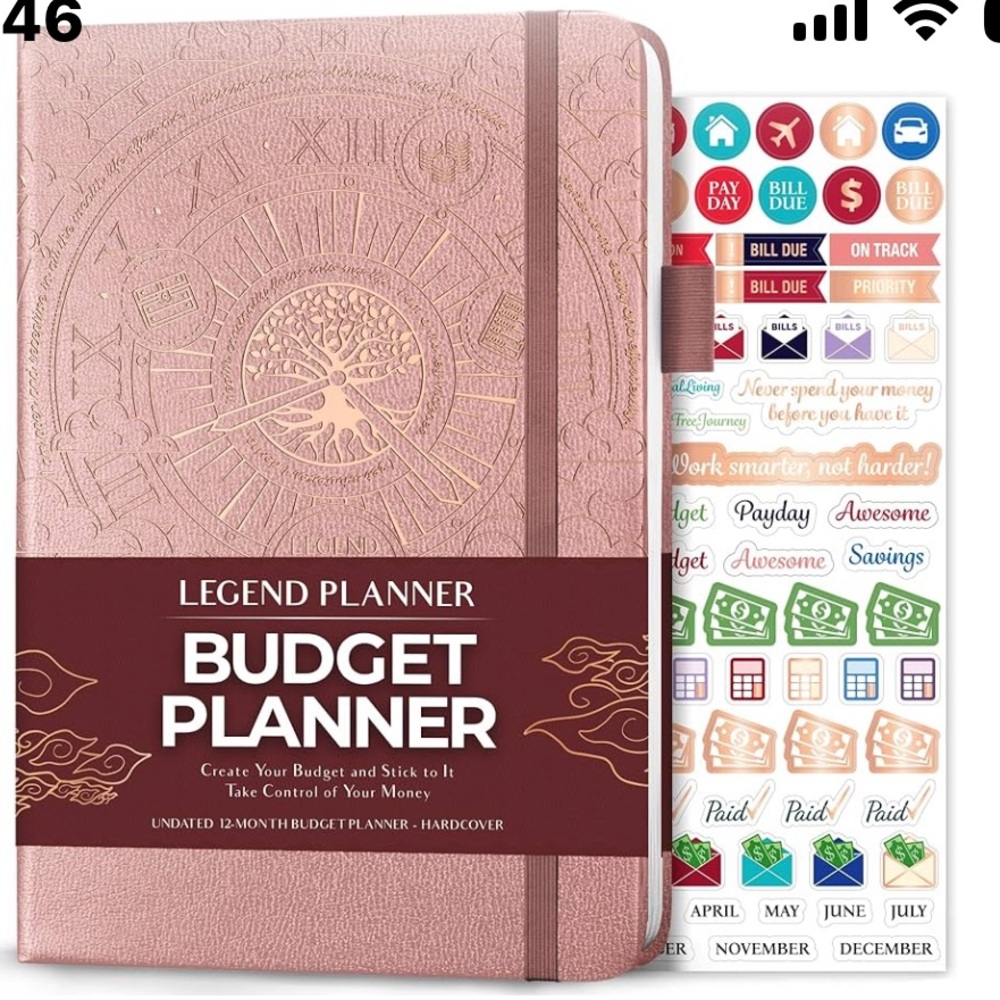 A5 Legend Planner Rose Gold Budget Planner